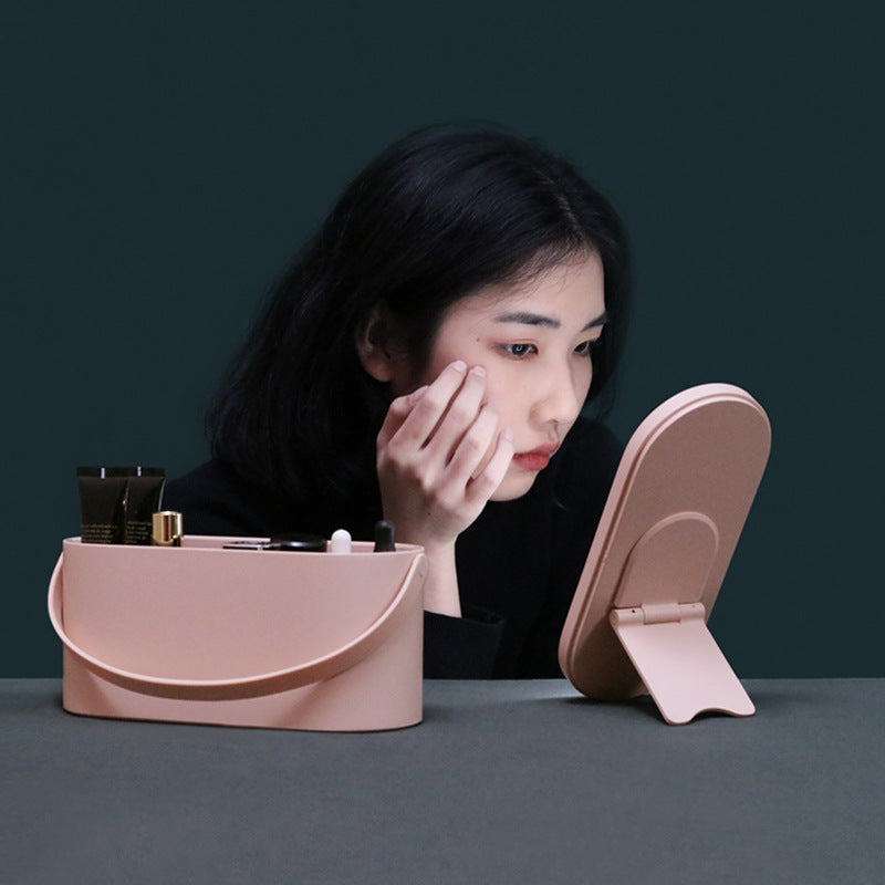 Portable Make-Up Box Led Rechargeable Mirror