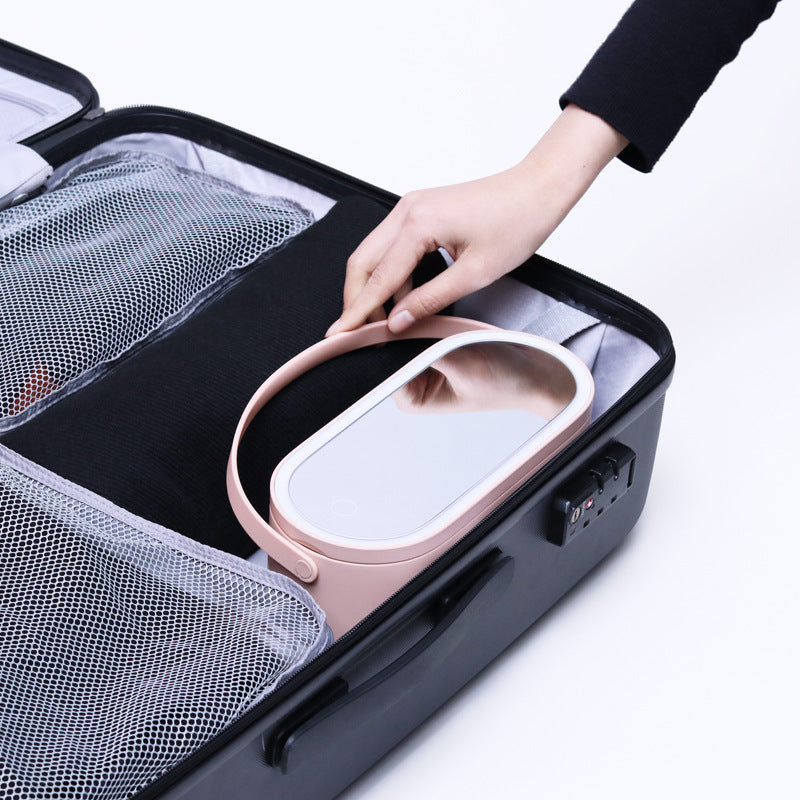Portable Make-Up Box Led Rechargeable Mirror