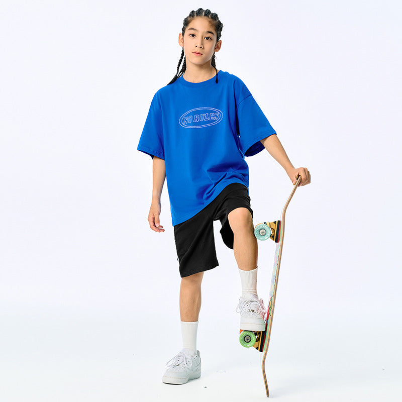 Kids Letter Print Cotton T-Shirt