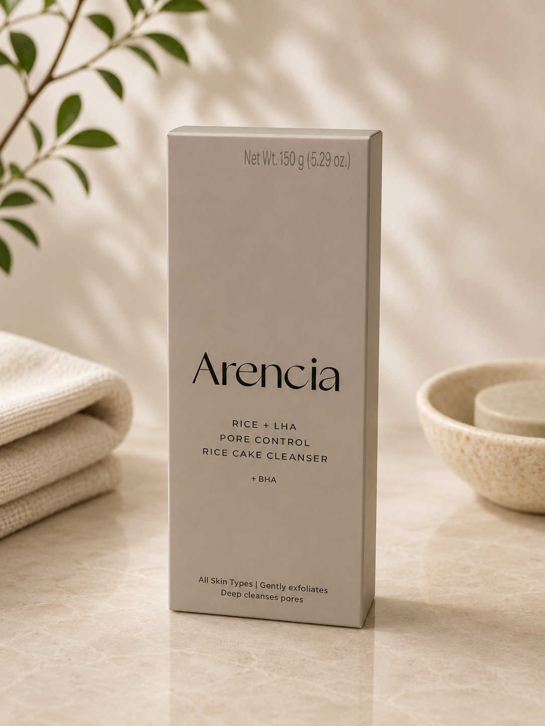Arencia Rice + LHA Pore Control Rice Cake Cleanser – 150g