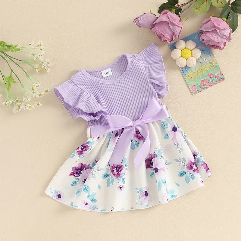 Girls Sleeveless Printed Summer Dress