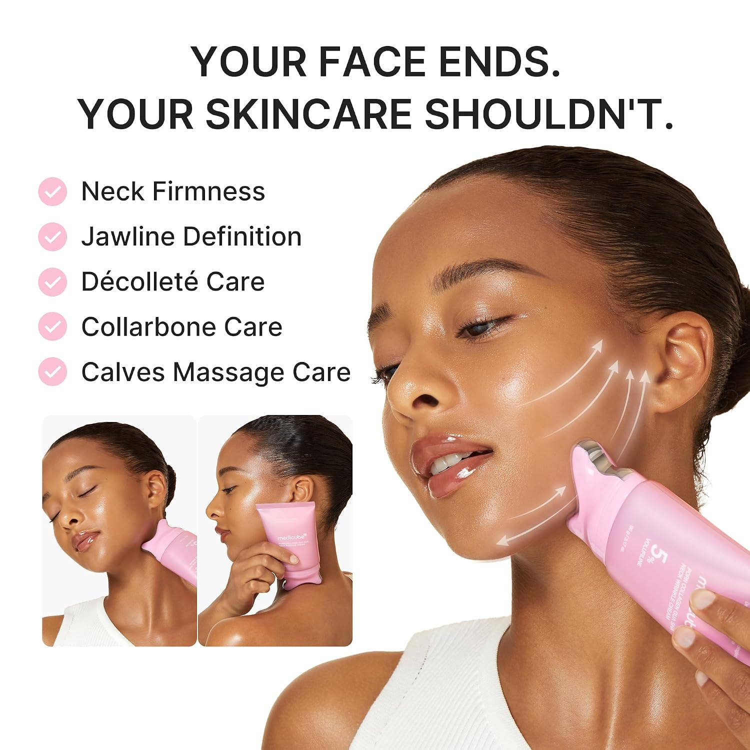 Medicube PDRN Collagen Gua Sha Neck Wrinkle Cream – 90g