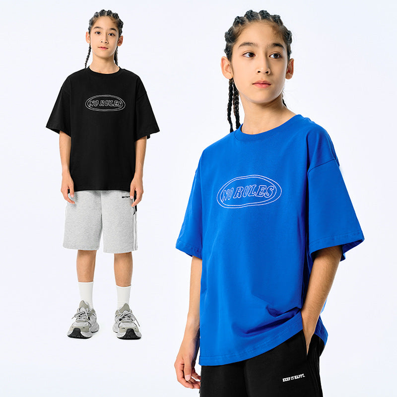 Kids Letter Print Cotton T-Shirt