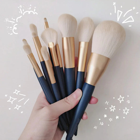 12 PCs Soft Hair Makeup Brush Full Set