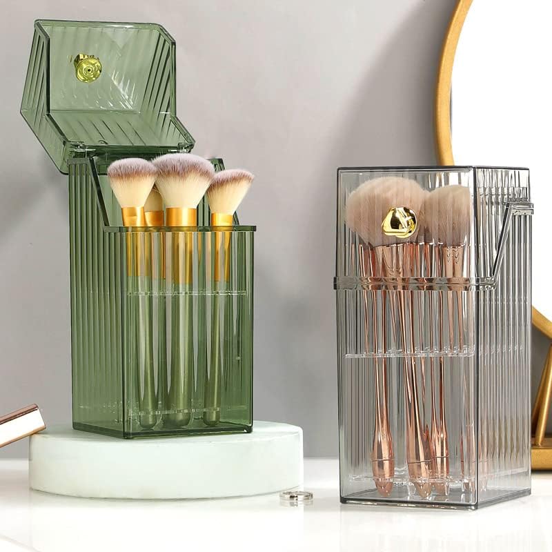 Makeup Brush Holder Organizer With Lid
