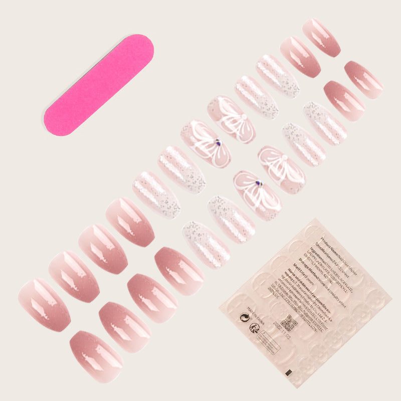 Gradient Glitter Pure Desire Wearable Nails – Stylish, Durable, Easy to Apply Press-On Manicure Set