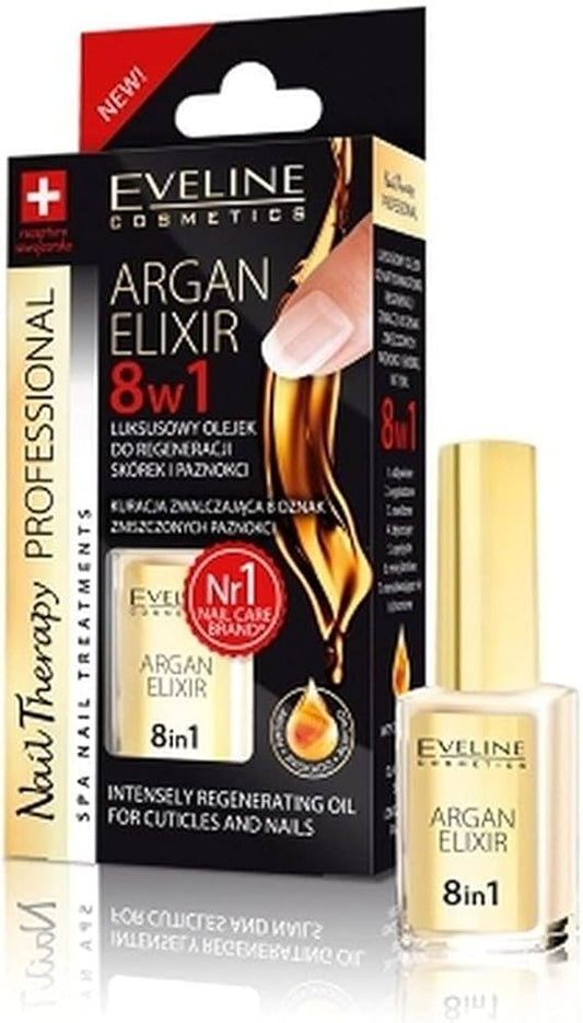 Argan Elixir 8-in-1 – Intensely Regenerating Oil for Nails & Cuticles by Eveline Cosmetics
