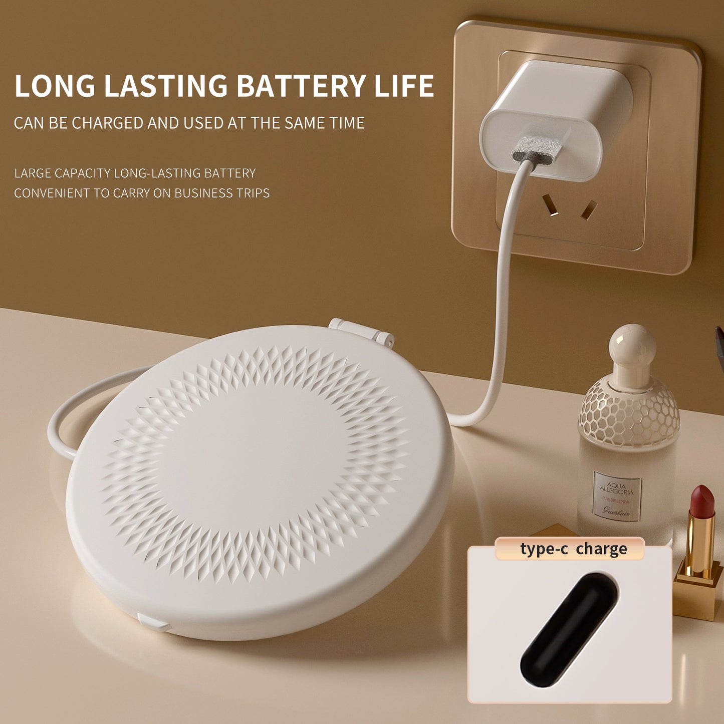 Rechargeable Travel Mini Mirror Portable