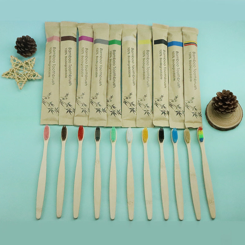 Simple Travel Soft Bristle Bamboo Toothbrush