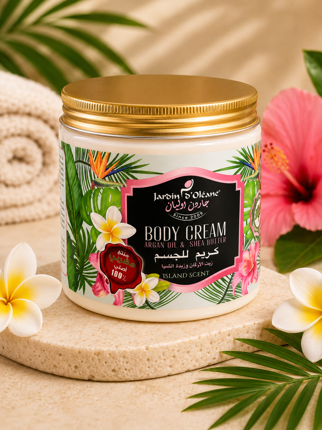 Jardin d’Oléane Argan Oil &amp; Shea Butter Body Cream – Island Scent