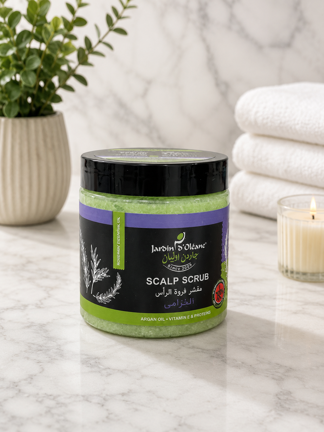 Jardin D’Oléane Rosemary Scalp Scrub – Scalp Exfoliating Scrub for Hair Growth &amp; Dandruff Care