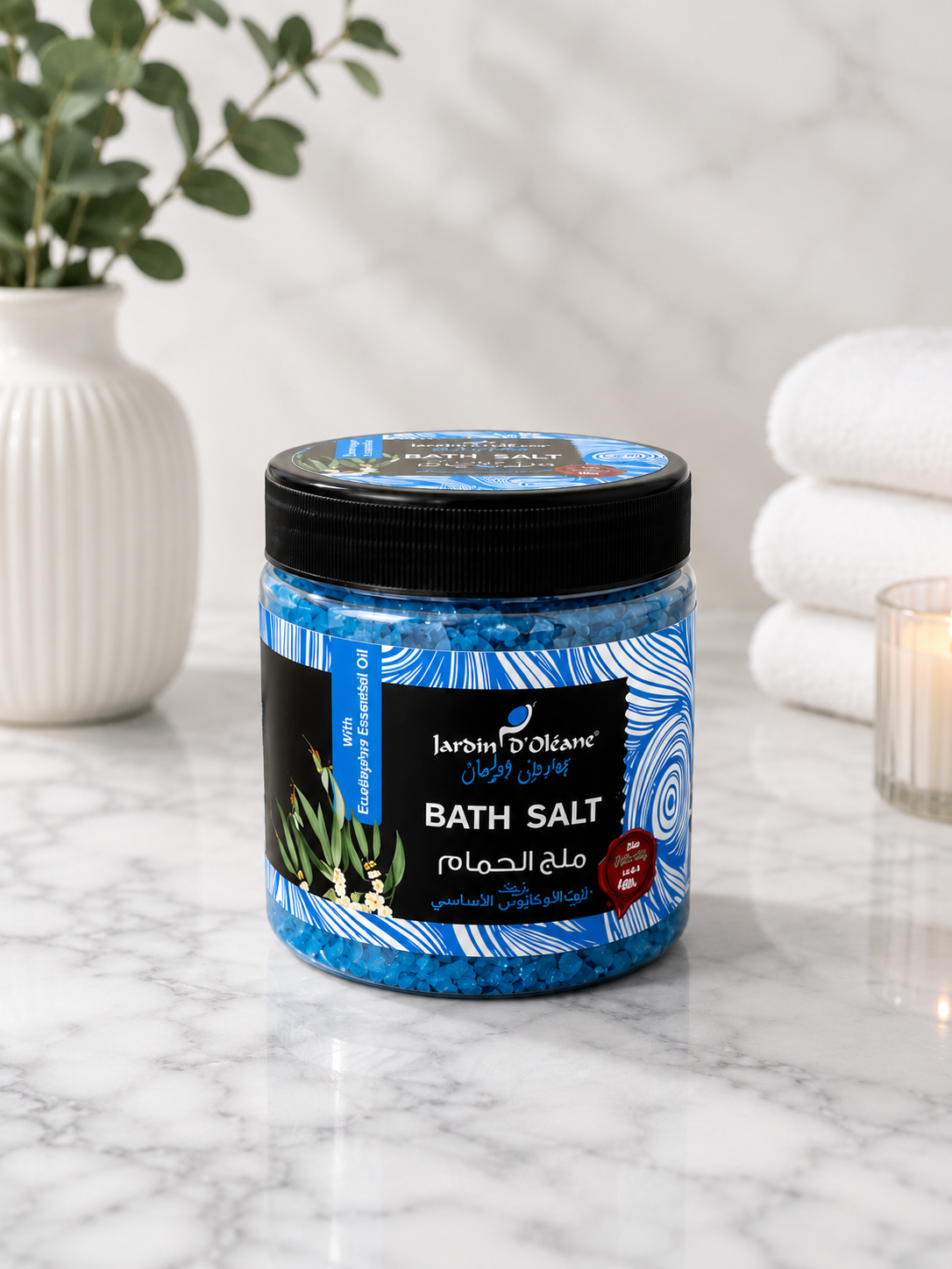 Jardin D’Oléane Eucalyptus Bath Salt – Relaxing Spa Bath Salts for Soft Skin &amp; Muscle Relaxation