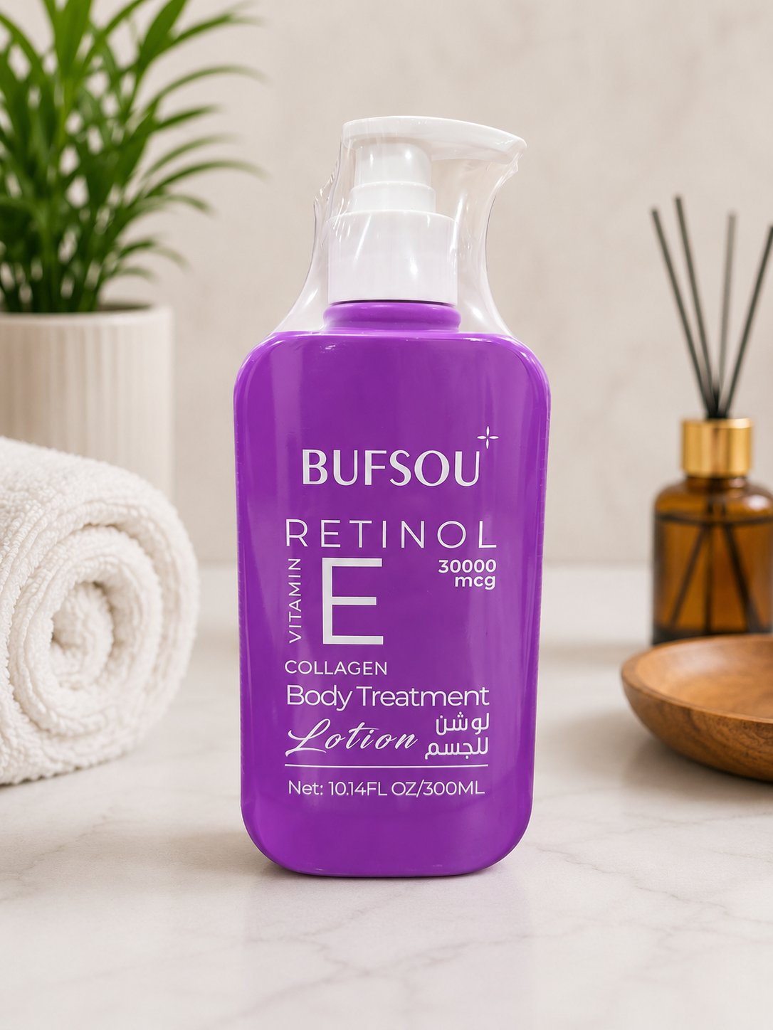 BUFSOU Retinol Vitamin E Collagen Body Treatment Lotion – Firming &amp; Hydrating Body Lotion for Smooth Skin