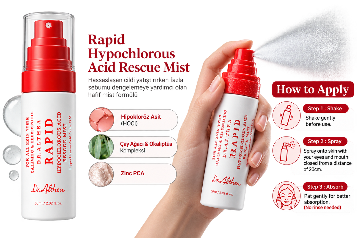 Dr. Althea Rapid Hypochlorous Acid Rescue Mist – 60ml