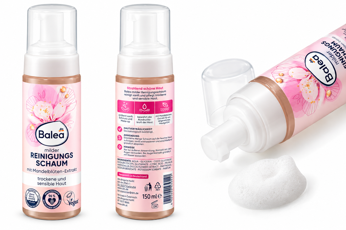 Balea Mild Cleansing Foam with Almond Blossom Extract – 150 ml