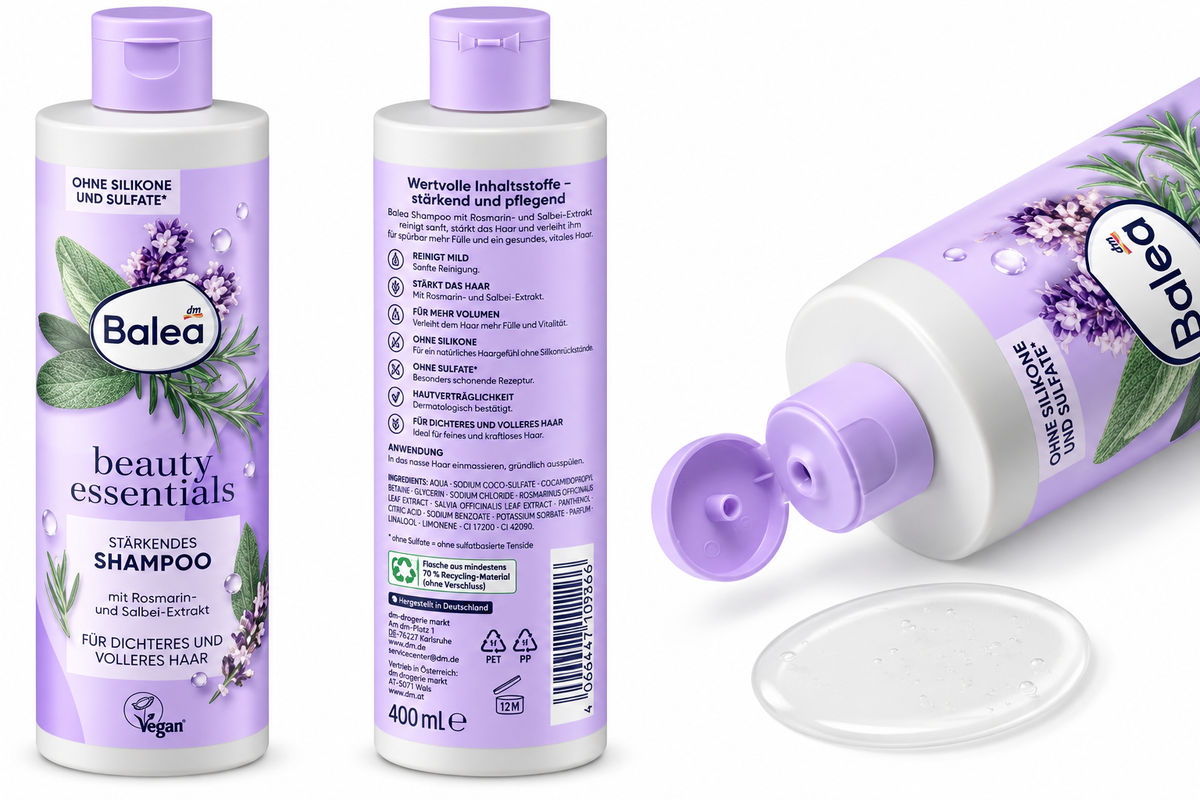 Balea Beauty Essentials Strengthening Shampoo – 400 ml
