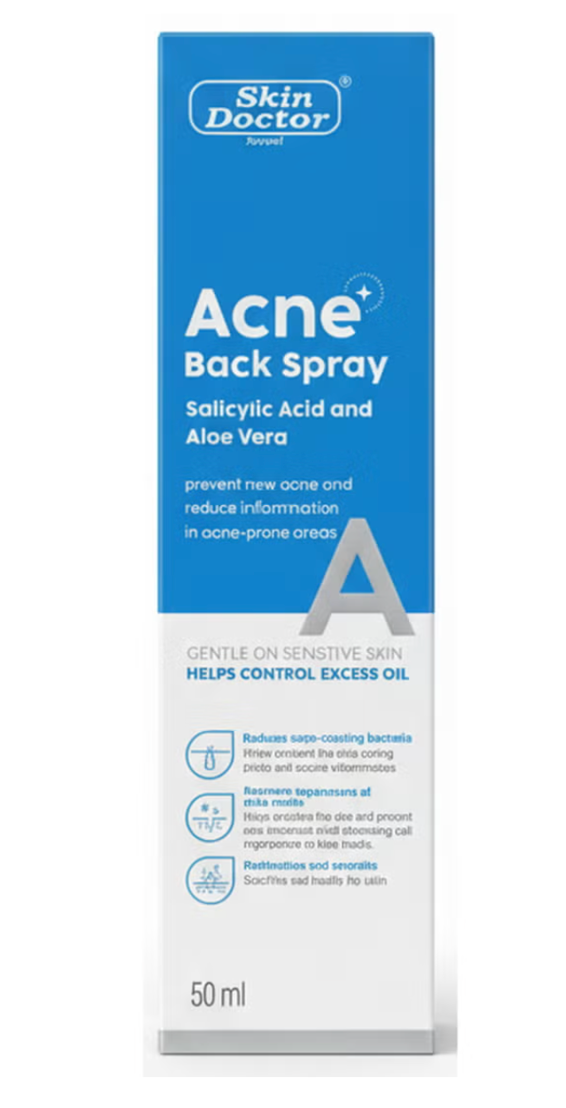 Acne Back Spray – Salicylic Acid &amp; Aloe Vera by Skin Doctor