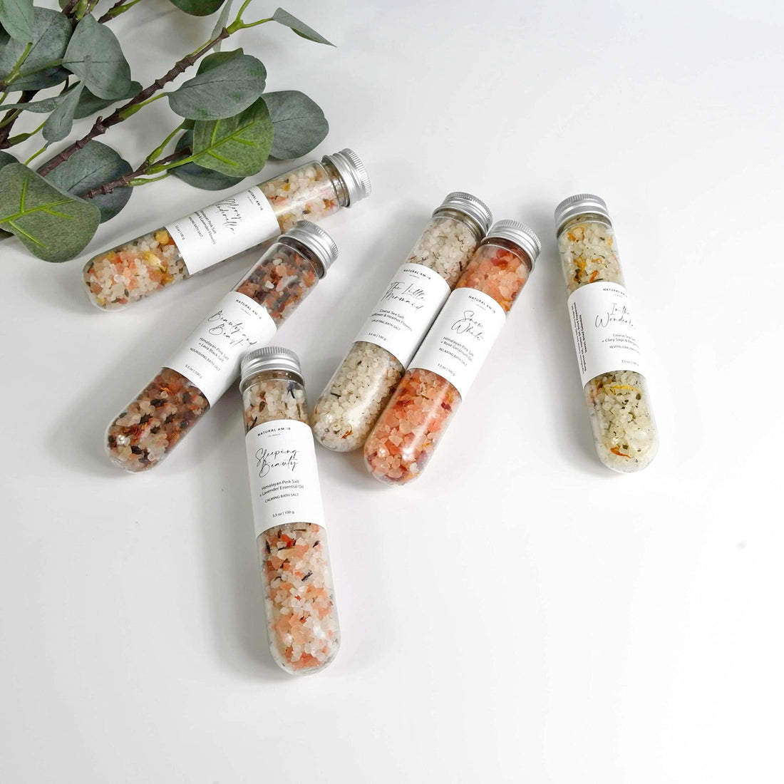 Bath Salts Dried Flowers Bathing Salts Solid Color Bottled