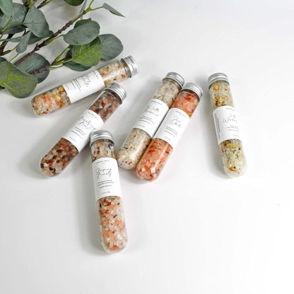 Bath Salts Dried Flowers Bathing Salts Solid Color Bottled