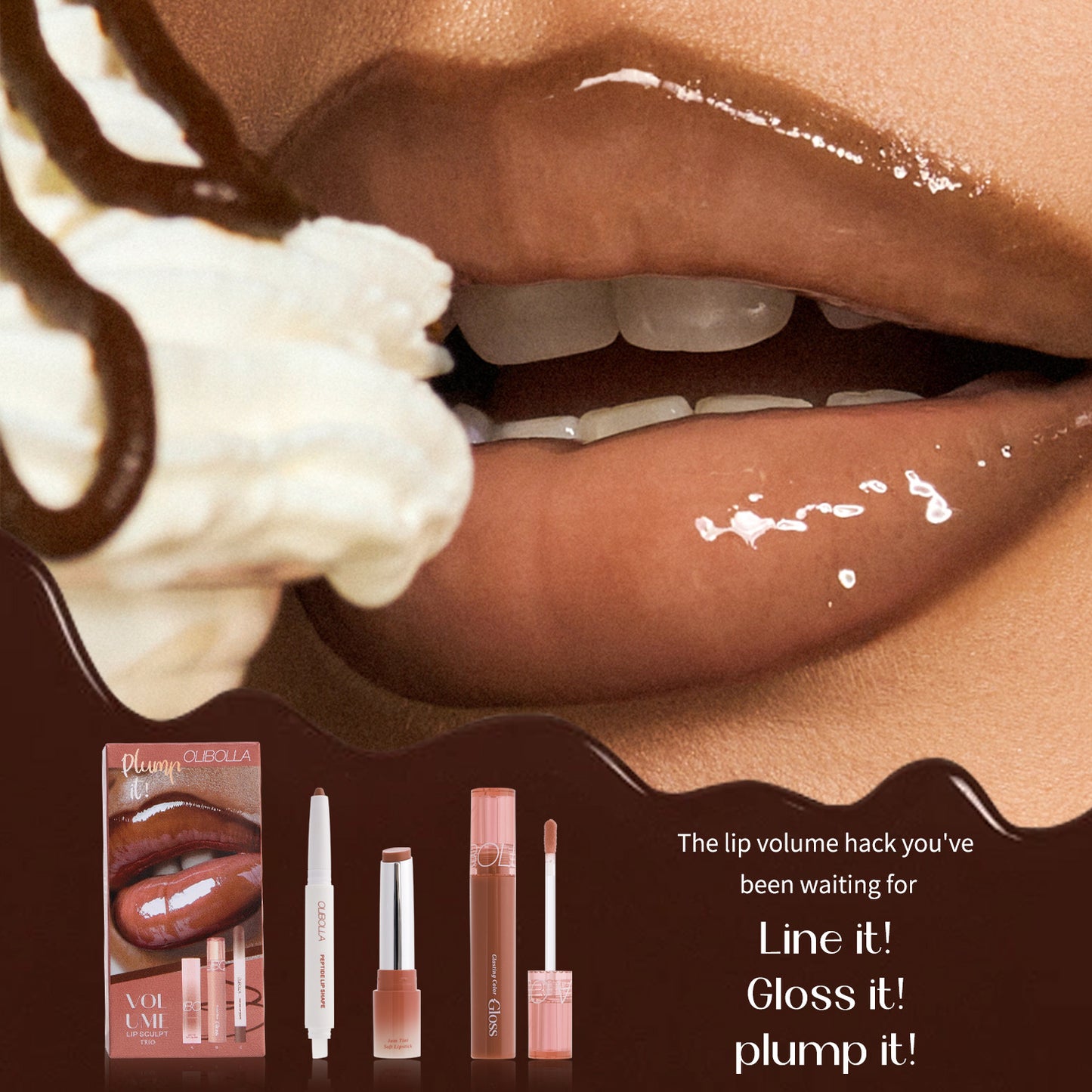 Makeup Set Eyeliner Plumper Lip Gloss